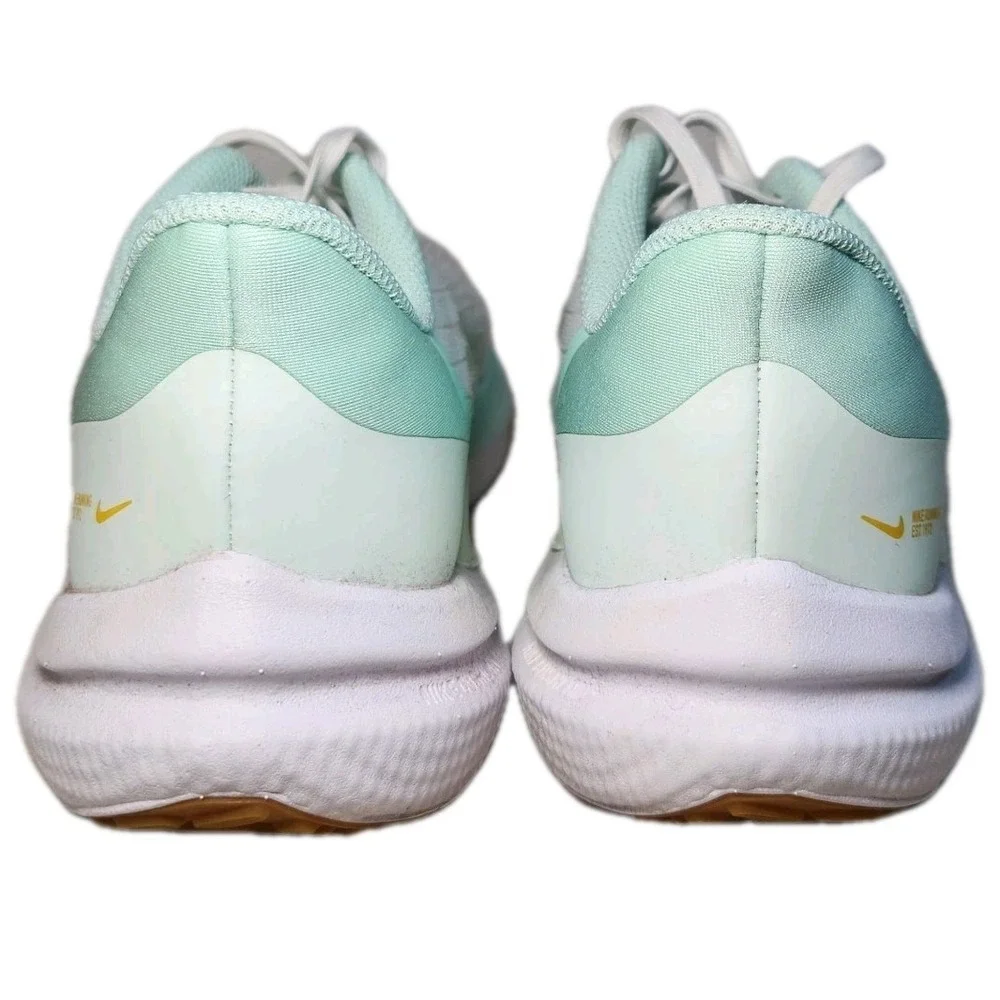NIKE Air Winflo 9 Running Shoes Womens 8.5 White Green Yellow Athletic‎ Sneakers